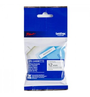 Fita Não Laminada 12mmx8mts Branco/Preto