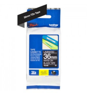 Fita Laminada 36mmx8mts Preto/Branco