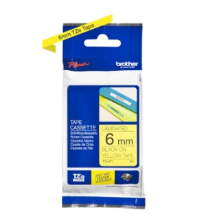 Fita Laminada 06mmx8mts Amarelo/Preto