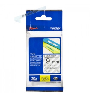 Fita Laminada 09mmx8mts Transparente/Preto