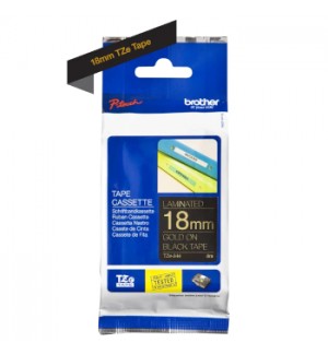Fita Laminada 18mmx8mts Preto/Dourado