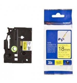 Fita Laminada Flexivel 18mmx8mts Amarelo/Preto