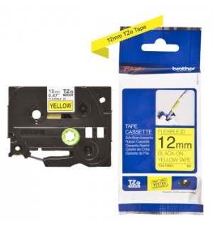 Fita Laminada Flexivel 12mmx8mts Amarelo/Preto