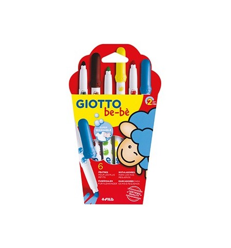 Marcador Feltro 06un Giotto Be-Be
