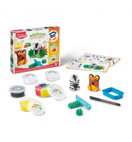 Conjunto Pasta Modelar Animais Selvagens