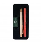 Esferográfica + Fineliner Broadpen Faber Castell Rosa