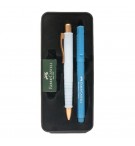 Esferográfica + Fineliner Broadpen Faber Castell Azul