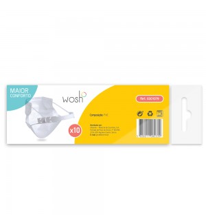 Correia para Máscara PVC Branco Pack 10un