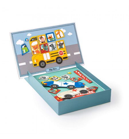 Jogo Magnéticos Carros 25 Peças