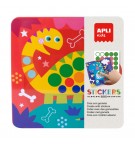 Jogo Autocolantes Dinossauros Cx Metal 8 Folhas