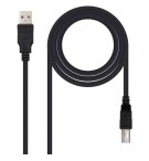 Cabo USB-A 2.0 Macho / USB-B Macho 1,8m