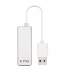 Adaptador USB-A 3.0 para Ethernet Gigabit Prata