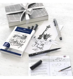 Marcador Artístico Pitt Faber-Castell Inicia Caligra 7 Cores