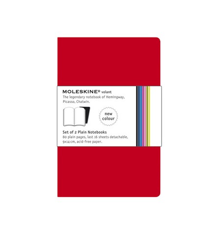 Volant de Bolso Pautado Moleskine Vermelho 2un