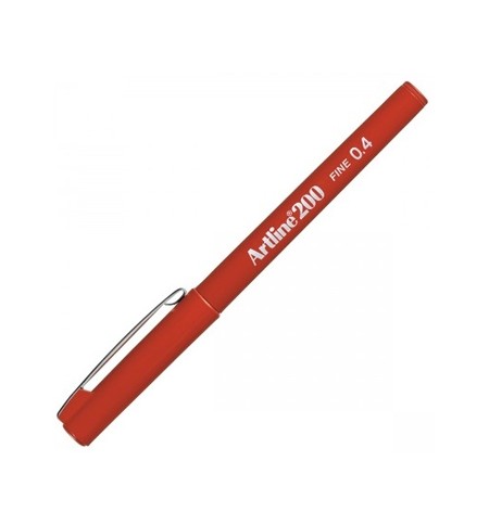 Marcador Fino Artline 200 0,4mm Vermelho 12un