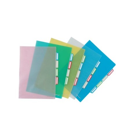 Bolsa Plastico em L A4 c/ 4 Separadores - Vermelho