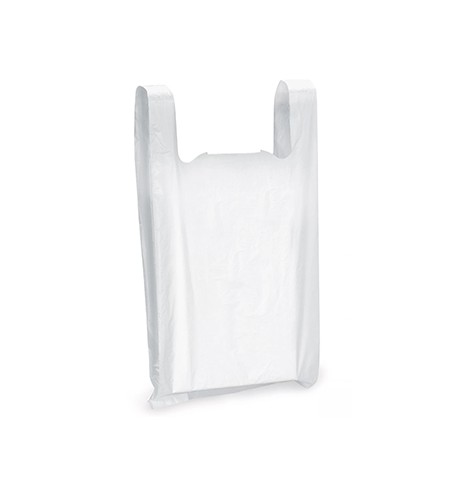 Sacos Plástico Alças 45x55cm Branco Pack 5Kg