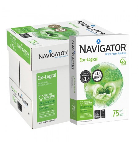 Papel 075gr Fotocopia A4 Navigator Premium Ecolog 5x500Fls