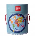 Jogo Educativo Puzzle Apli Mapa Mundo 48 Peças