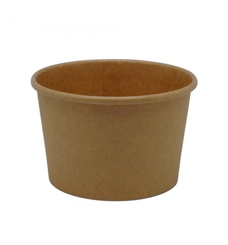 Embalagem Redonda Alimentar 240ml Cartão Kraft s/Tampa 25un