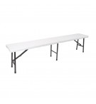 Banco Dobrável Branco 180x25x43cm