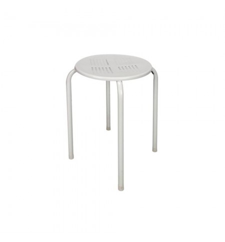 Banco Empilhável Branco 45x29cm