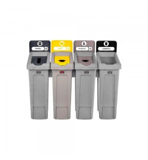 Tampa Slim Jim p/ Kit Reciclagem p/ Garrafas/Latas Amarelo