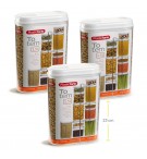 Caixa Multiusos 1500ml Plástico c/Tampa Totem Branco 3un