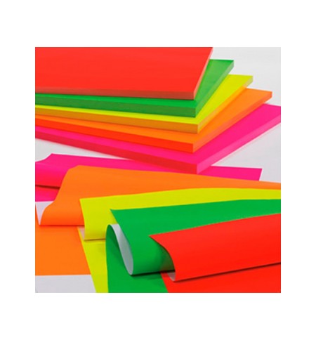 Papel Fluorescente 50x65cm Verde Rolo 25 Folhas