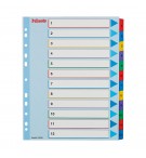 Separadores A4 Extra Largo Cartolina Regravável (1 a 12)