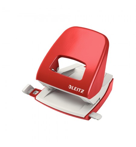 Furador 25 Folhas Leitz 5008 2.5mm c/Regua Vermelho