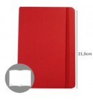 Bloco Notas Liso 21,5x14,5cm Semi Pele Vermelho 116Fls