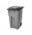 Contentor 189,3L Plástico Brute c/Rodas c/Tampa Cinza