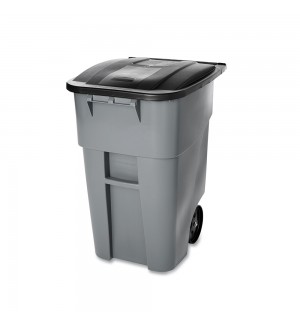 Contentor 189,3L Plástico Brute c/Rodas c/Tampa Cinza