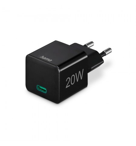 Carregador USB-C PD/QC 20W Rápido Mini-charger Preto