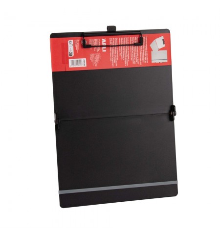 Prancheta A4 PP Dobrável c/Mola e Elástico Apli Preto