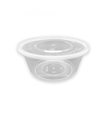 Embalagem Redonda Alimentar 500ml PP c/Tampa 50un