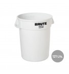 Contentor 121L Plástico Redondo Brute s/Tampa Branco
