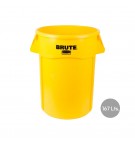 Contentor 167L Plástico Brute s/Tampa c/Canais Vent Amarelo