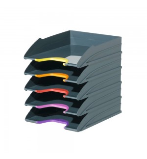 Tabuleiro Secretária Opaco Antracite/Cinza Durable 5un