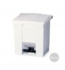 Contentor 30L Plástico Branco com Pedal