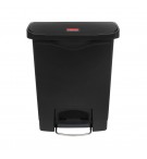 Contentor 30L Resina Slim Jim Step-On Preto com Pedal