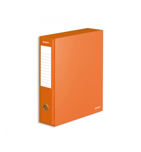 Pasta Arquivo+Cx Ambar L/L Din com calha Laranja