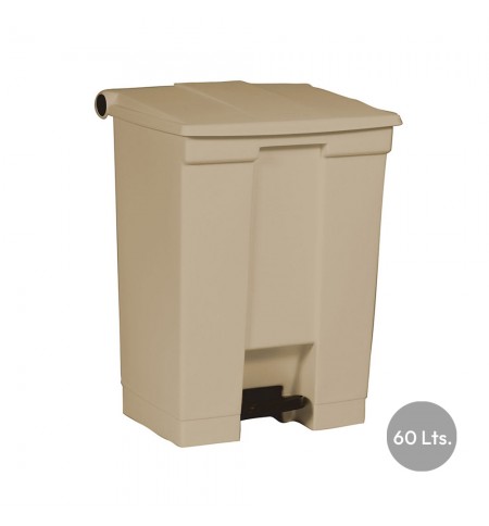 Contentor c/Pedal 60 Litros Bege
