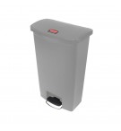 Contentor 68L Resina Slim Jim Step-On Cinza com Pedal