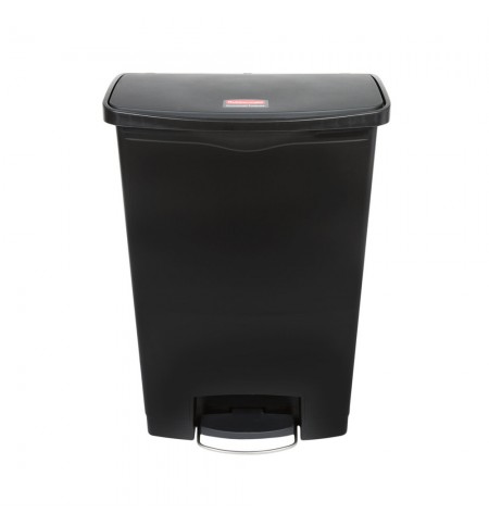 Contentor 90L Resina Slim Jim Step-On Preto com Pedal