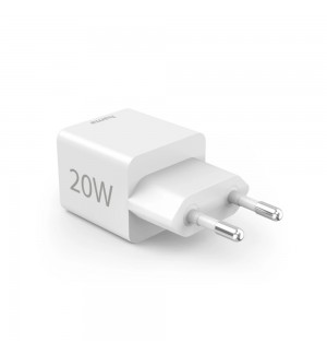 Carregador USB-C + USB-A 20W Rápido Mini-charger Branco
