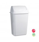 Contentor 50L Plástico Tampa Basculante Branco