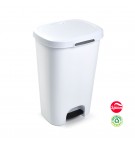Contentor 50L Plástico Branco com Pedal