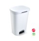 Contentor 50L Plástico Branco com Pedal